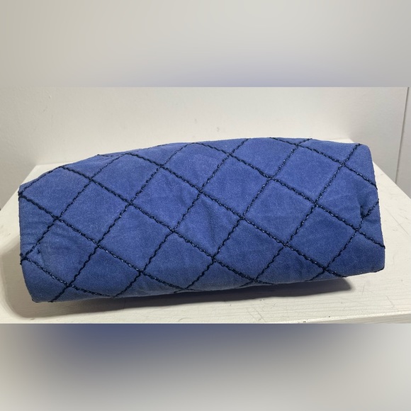 STELLA MCCARTNEY Blue Denim Color BECKETT Chain Shoulder Bag in faux Suede - Picture 4 of 13